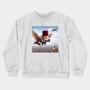 Flying Fez Dog Crewneck Sweatshirt